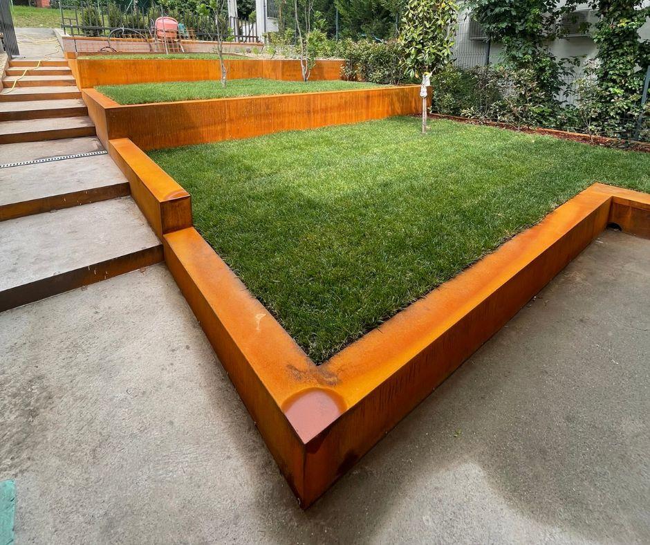 Támfal Corten